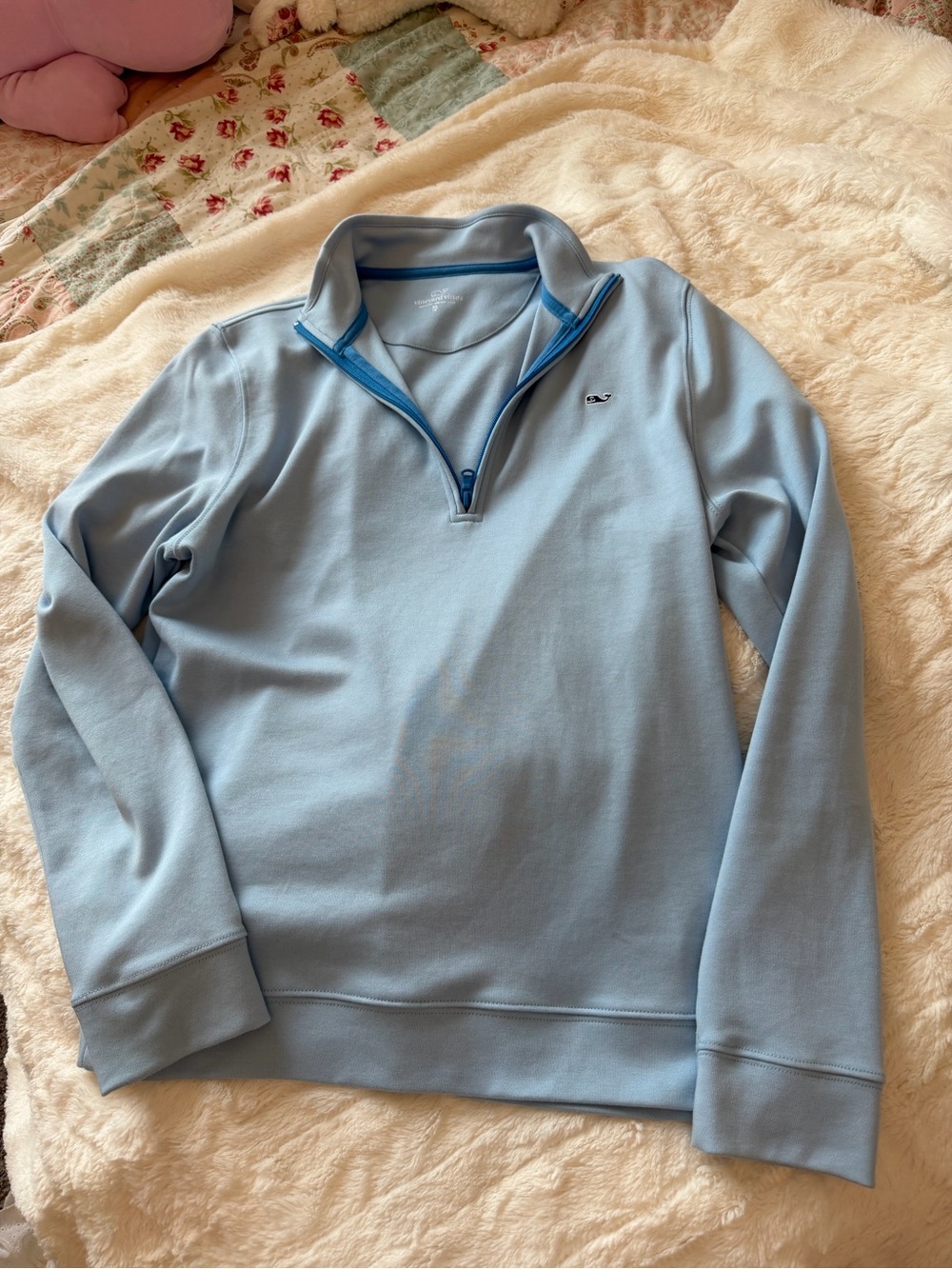 Vineyard Vines Light Blue Boys XL (18) Quarter-Zip Pullover